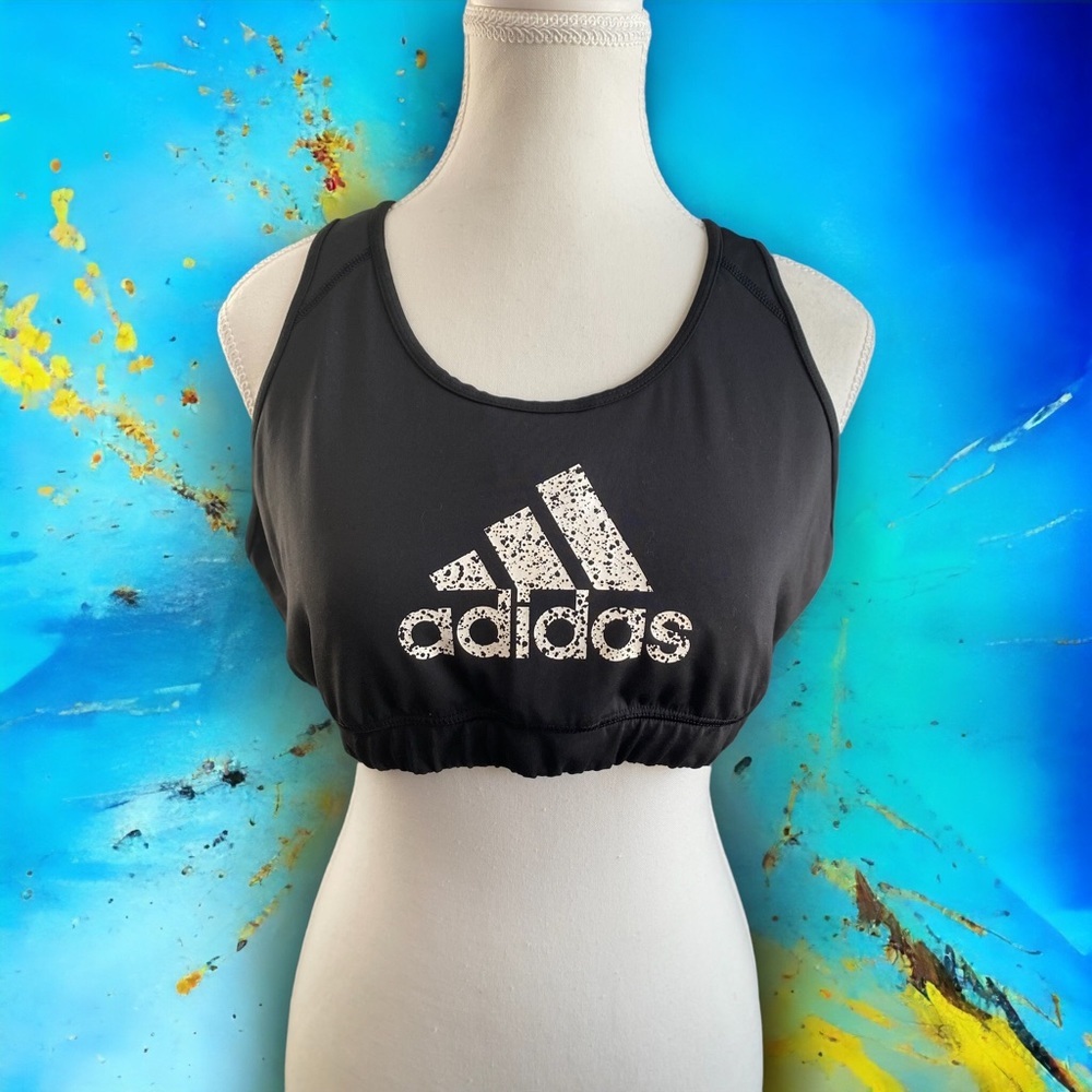 Adidas Crop Top Womens Size XL Black Climate Scrunchy Waist
